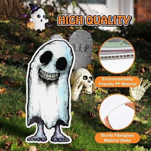6 Pcs Decor Garden Lawn Yard Signs Stakes Halloween Decorations Outdoor - Picture 5 of 8